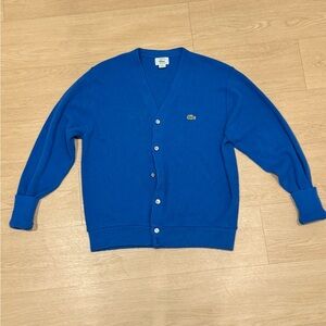 Lacoste Men's Blue Cardigan Sweater